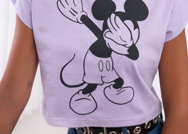 MOUSE DUB LILA CROP TSHIRT - fashionroom - 