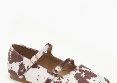 Μπαλαρίνες με διπλά λουράκια suede - Cow - Issue - 