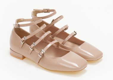 Μπαλαρίνες με πολλαπλές μπαρέτες - Nude - Issue - 