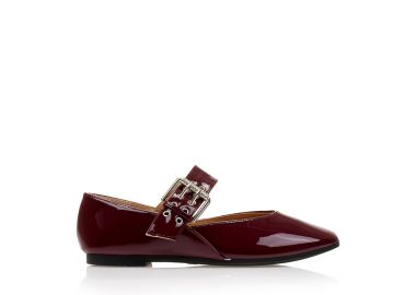 Μπαλαρίνες μπορντό λουστρίνι με μπαρέτα ΜΠΟΡΝΤΟ - Tsoukalas - 