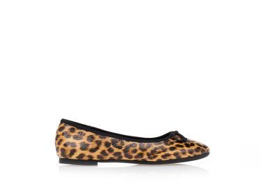 Μπαλαρίνες TSOUKALAS animal print με φιόγκο ΛΕΟΠΑΡ - Tsoukalas - 