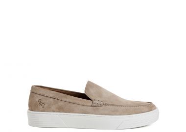 Μπεζ ανδρικό δερμάτινο loafer - MARCO TOZZI - 