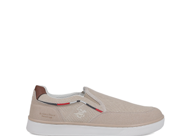 Μπεζ ανδρικό loafer - BEVERLY HILLS POLO CLUB - 