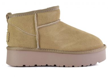 Μπεζ δίπατο δερμάτινο Australian Boot Izy 1924 - Izy - 