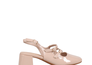 Μπεζ εξώφτερνη γόβα Mary Jane - MIGATO - 