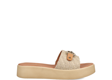 Μπεζ flatform σανδάλι - MIGATO ISLAND - 