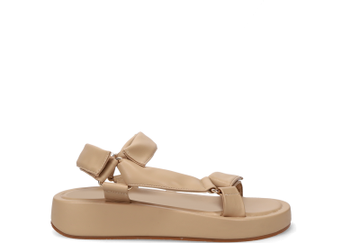 Μπεζ flatform σανδάλι - MIGATO - 