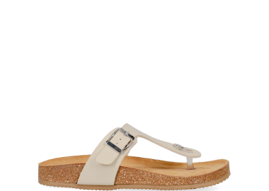 Μπεζ footbed σανδάλι - EASY WALK - 