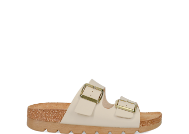 Μπεζ footbed σανδάλι - EASY WALK - 