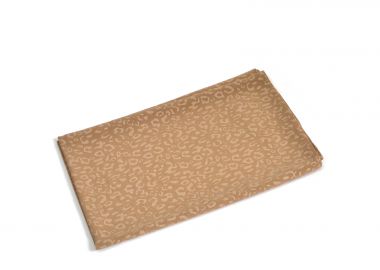 Μπεζ φουλάρι με animal μοτίβο - MAT FASHION - 