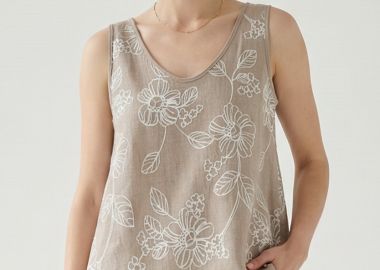 ΜΠΕΖ ΚΕΝΤΗΤΗ ΑΜΑΝΙΚΗ ΜΠΛΟΥΖΑ LINEN-LOOK - Anna Raxevsky - 