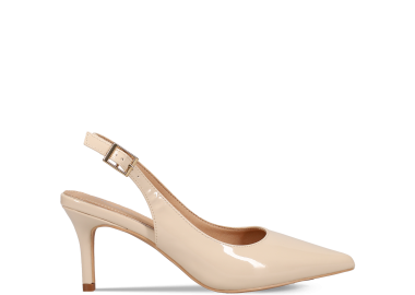 Μπεζ λουστρινένια εξώφτερνη γόβα - MIGATO - 