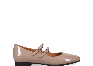 Μπεζ λουστρίνι Mary Jane - MIGATO - 