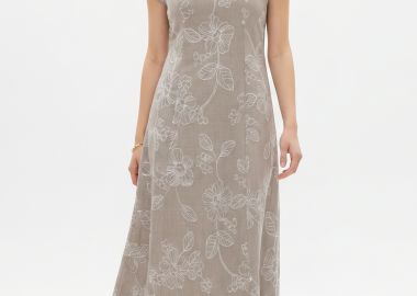 ΜΠΕΖ ΜΑΞΙ ΚΕΝΤΗΤΟ ΦΟΡΕΜΑ LINEN-LOOK - Anna Raxevsky - 