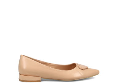Μπεζ μυτερη μπαλαρίνα - LAURA BIAGIOTTI - 