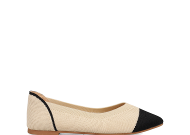 Μπεζ μυτερή μπαλαρίνα - MIGATO - 