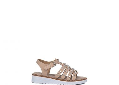 Μπεζ παιδικό σανδάλι μονομάχου - MIGATO - 