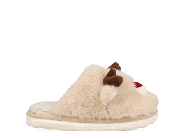 Μπεζ παντόφλα ταρανδάκι - MIGATO SUNDAY HABITS - 