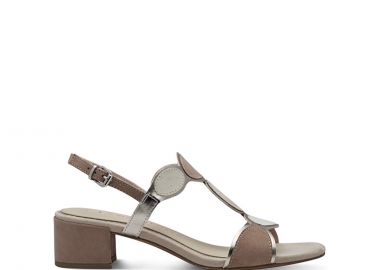 Μπεζ πέδιλο με χαμηλό τακούνι - MARCO TOZZI - 