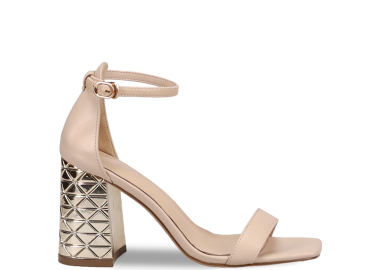 Μπεζ πέδιλο με φάσα - MIGATO - 