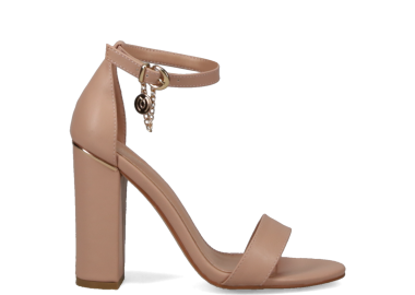 Μπεζ ψηλοτάκουνο πέδιλο - MIGATO - 