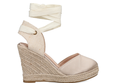 Μπεζ σατέν εσπαντρίγια - MIGATO - 