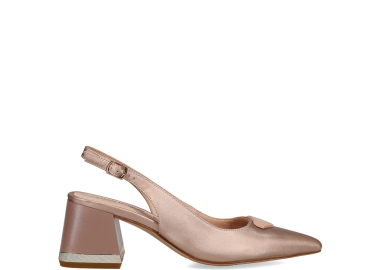 Μπεζ σατέν εξώφτερνη γοβα - LAURA BIAGIOTTI - 