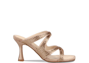 Μπεζ σατέν mule πέδιλο - MIGATO - 