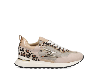 Μπεζ sneaker με λεοπάρ - MIGATO - 