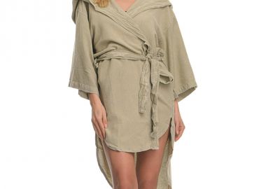 Μπεζ τουνίκ με κουκούλα - SUNDAY HABITS - 