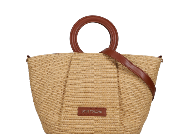 Μπεζ τσάντα χειρός - LOVE TO LOVE by GAI MATTIOLO - 