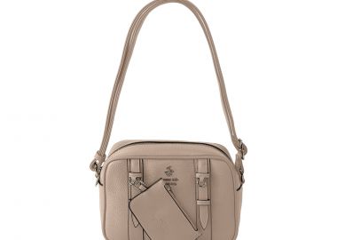 Μπεζ τσάντα χιαστί - BEVERLY HILLS POLO CLUB - 