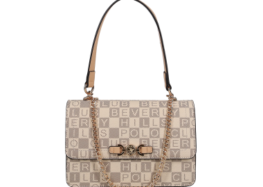 Μπεζ τσάντα χιαστί - BEVERLY HILLS POLO CLUB - 