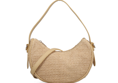 Μπεζ τσάντα ώμου - MIGATO - 
