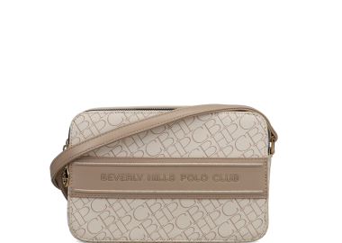 Μπεζ τσάντα ώμου - BEVERLY HILLS POLO CLUB - 