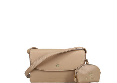 Μπεζ τσάντα ώμου - BEVERLY HILLS POLO CLUB - 