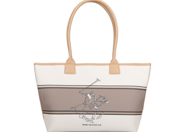 Μπεζ τσάντα ώμου - BEVERLY HILLS POLO CLUB - 