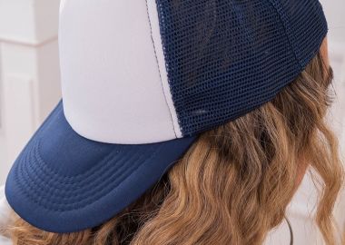 ΜΠΛΕ & ΛΕΥΚΟ TRUCKER HAT -  - 