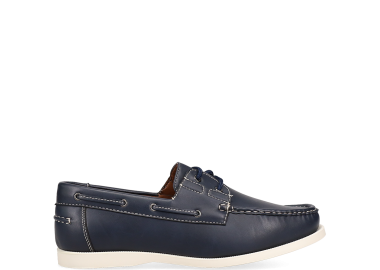 Μπλε ανδρικό παπούτσι boat shoe - MIGATO - 