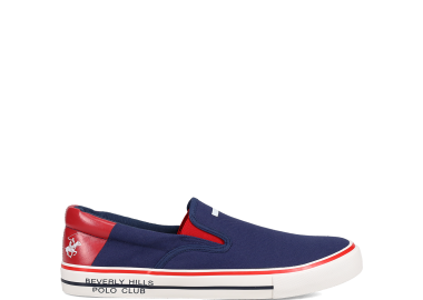 Μπλε ανδρικό slip-on παπούτσι - BEVERLY HILLS POLO CLUB - 