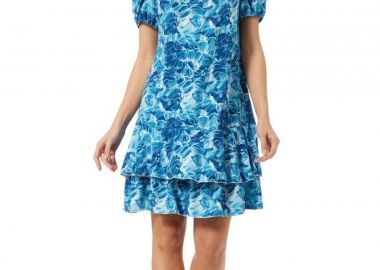 ΜΠΛΕ ΦΟΡΕΜΑ ΜΕ ΦΟΥΣΚΩΤΑ ΜΑΝΙΚΙΑ ΚΑΙ ΒΟΛΑΝ - Anna Raxevsky - 