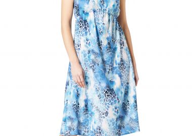 ΜΠΛΕ ΛΕΟΠΑΡ ΑΜΑΝΙΚΟ ΦΟΡΕΜΑ ΜΕ ΛΑΣΤΙΧΟ ΣΤΗΝ ΜΕΣΗ - Anna Raxevsky - 