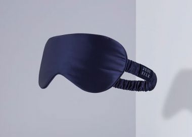 Μπλε μεταξωτή μάσκα ύπνου - JUST SILK - 