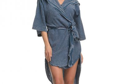 Μπλε τουνίκ με κουκούλα - SUNDAY HABITS - 