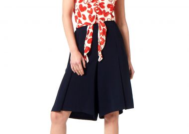 ΜΠΛΕ ZIP CULOTTΕ ΜΕ ΚΟΥΦΟΠΙΕΤΕΣ - Anna Raxevsky - 