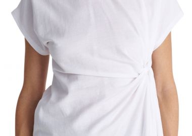 Μπλούζα Αμάνικη Ale Με Σούρα Στο Πλάι 8922778-WHITE Γυναικείο - Ale - 