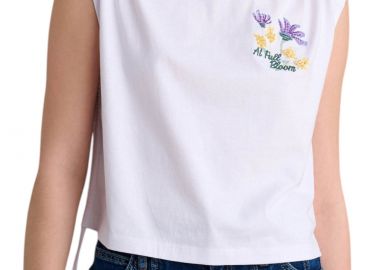 Μπλούζα Αμάνικη Attrattivo Με Κέντημα 9921294-WHITE Γυναικείο - Attrattivo - 