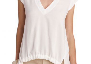 Μπλούζα Αμάνικη Attrattivo Με Λαιμό V 91372261-OFF WHITE Γυναικείο - Attrattivo - 