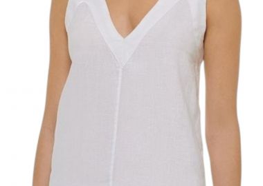 Μπλούζα Αμάνικη DKNY Με Λαιμό V P2RA7L58-WHT Γυναικείο - DKNY - 