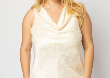 Μπλούζα αμάνικη drape με snake print -  - 